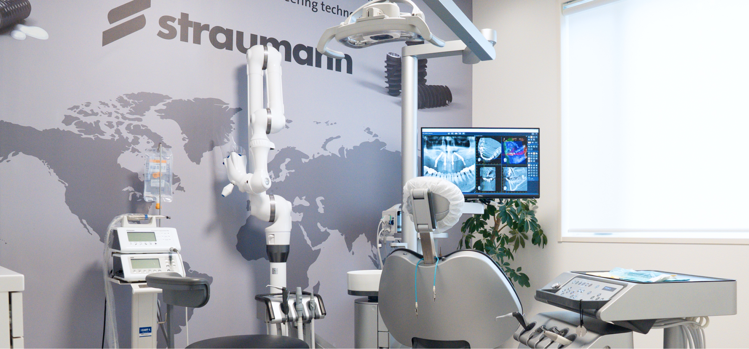 無菌状態を維持する完全個室治療室の様子